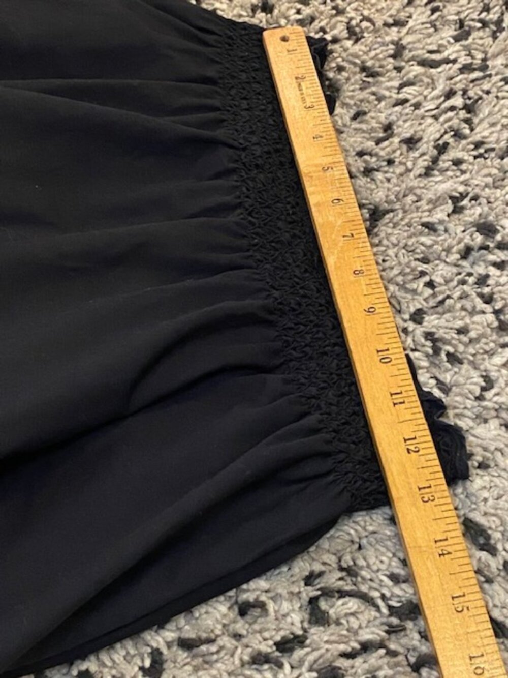 Kate Spade Saturday Black Linen/Cotton Blend Skirt Size Small Elastic, Pockets - Picture 10 of 11